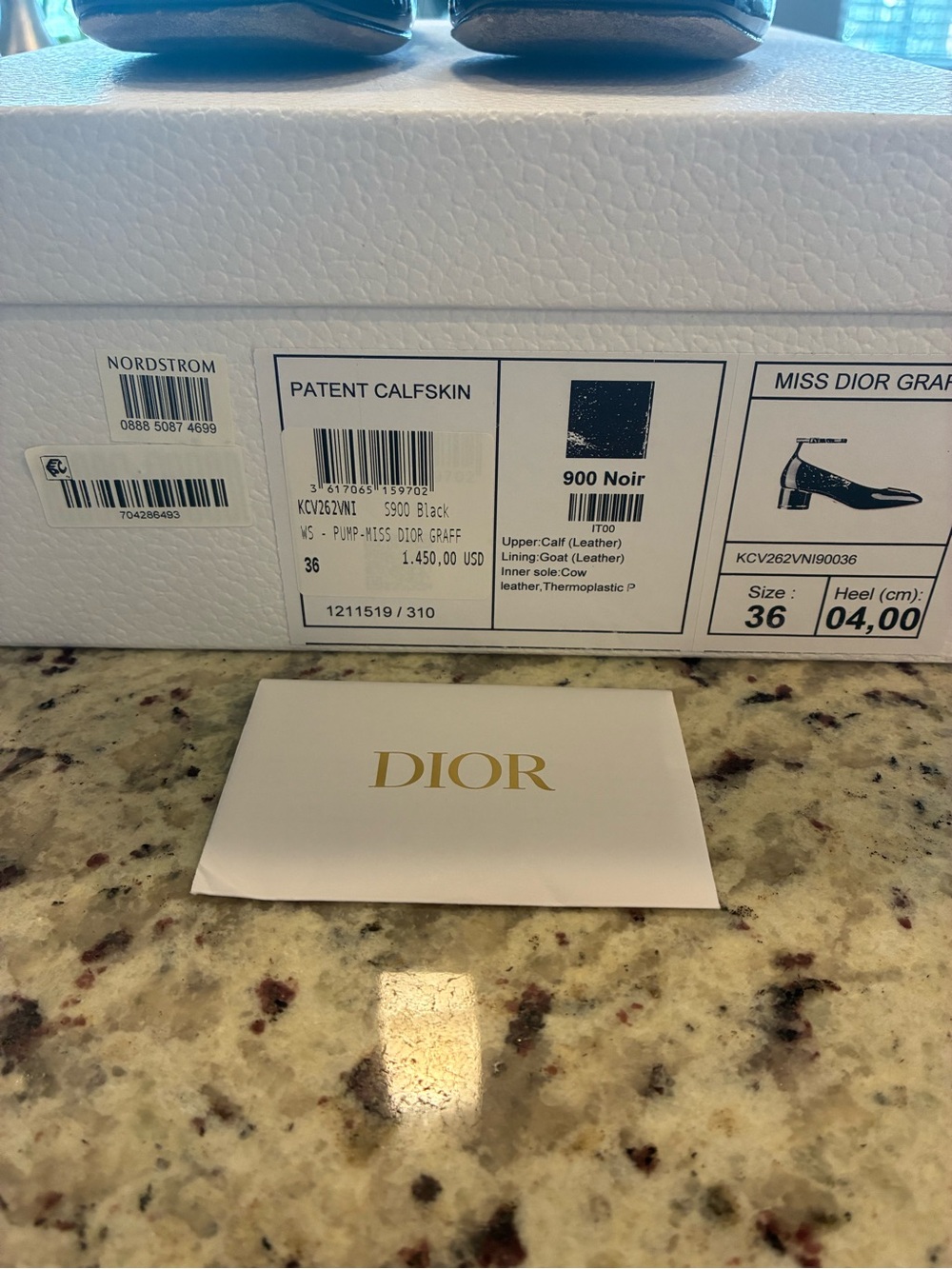 Miss Dior Graff Black Patent Pumps with Gold Miss Dior Plaque - Picture 2 of 11